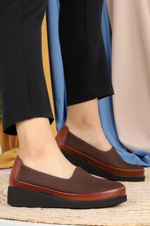 Удобные повседневные туфли для мам на специальном гелевом каблуке Comfort D 509 Woggo, шоколадно-коричневый