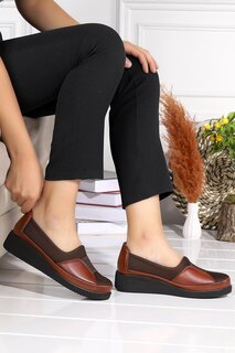 Удобные повседневные туфли для мам на специальном гелевом каблуке Comfort D 510 Woggo, шоколадно-коричневый
