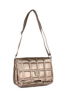 Женская стеганая сумка через плечо (20579) Luwwe Bags, бронза