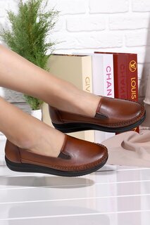 Удобные повседневные туфли для мам на специальном гелевом каблуке Comfort P 106 Woggo, шоколадно-коричневый
