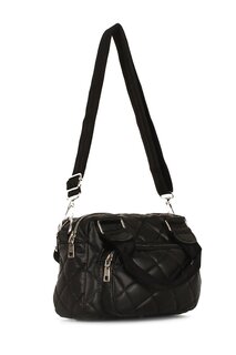 Женская стеганая сумка через плечо с тремя отделениями (10457) Luwwe Bags, черный