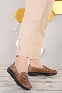 Удобные повседневные туфли для мам на специальном гелевом каблуке Y14-1 Woggo, норка
