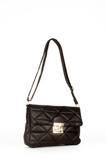 Женская стеганая сумка через плечо с мягкой текстурой (20542) Luwwe Bags, черный