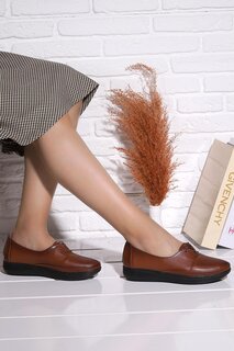 Удобные повседневные туфли для мам на специальном гелевом каблуке P13 Woggo, шоколадно-коричневый