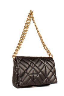 Женская стеганая сумка-багет и сумка на плечо с ремешком-цепочкой (20645) Luwwe Bags, черный