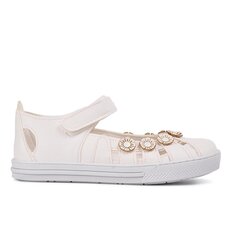 210106 Белые удобные повседневные туфли для девочек Ayakmod