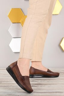 Удобные повседневные туфли для мам на специальном гелевом каблуке Y106 Woggo, шоколадно-коричневый