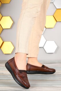 Удобные повседневные туфли для мам на специальном гелевом каблуке Y53-2 Woggo, шоколадно-коричневый