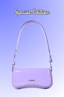 Женская сумка Baguette с регулируемым кожаным ремешком Hera Loventa, сирень