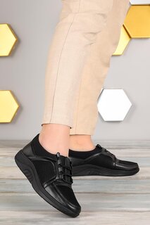 Удобные повседневные туфли для мам на специальном гелевом каблуке Y707 Woggo, черный
