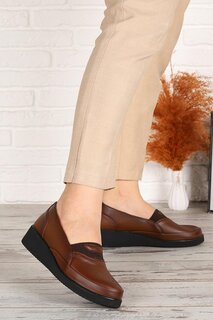 Удобные повседневные туфли для мам на специальном гелевом каблуке Y502-2 Woggo, шоколадно-коричневый