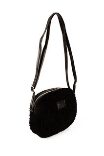 Женская сумка на плечо из плюша и искусственного меха с кожаным ремешком (10737) Luwwe Bags