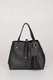 Женская сумка большого размера на руку и через плечо B5025 GÖNDERİ(R), черный