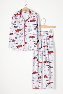 Пижамный комплект для мальчика с повязкой на глазу в виде автомобиля 16328 Pijakids