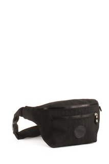 Женская сумка для тела, поясная и нагрудная сумка из мятой ткани с двумя отделениями (20684) Luwwe Bags, черный