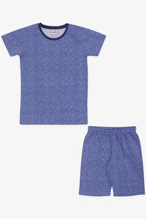 Пижамный комплект для мальчика с шортами, темно-синий с рисунком (4–8 лет) Breeze
