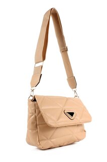 Женская сумка на плечо с ремешком и вышивкой камнями и клапаном (20714) Luwwe Bags, норка
