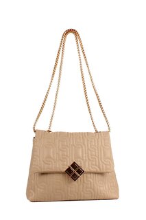 Женская сумка на плечо с вышивкой на цепочке и брошью (10675) Luwwe Bags