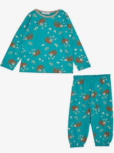 Пижамный комплект с длинными рукавами и круглым вырезом для маленьких девочек Breeze