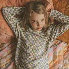 Пижамный комплект с длинными рукавами и цветочным принтом ANTEBIES