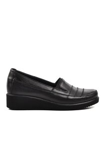 25824-1 Черные женские классические туфли из натуральной кожи Ayakmod