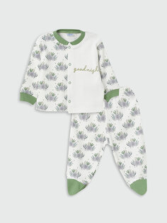 Пижамный комплект с круглым вырезом для маленьких девочек LUGGI BABY, зеленый