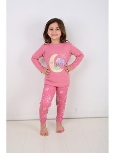 Пижамный комплект с круглым вырезом для маленьких девочек Vitmo Vitamin, розовый