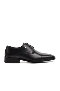 2886 Черные мужские классические туфли из натуральной кожи Fosco