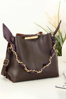 Женская сумка через плечо Nesta Scarf Chain Strap BP-4702O BİPANYA, коричневый