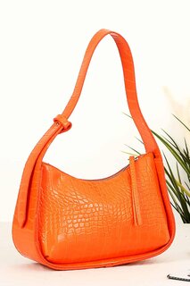 Женская сумка через плечо Moon из крокодиловой кожи с рисунком Baguette BP-4744O BİPANYA, апельсин