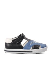 2900-F Темно-сине-белые туфли для мальчика Ayakmod