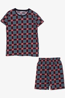 Пижамный комплект с шортами для девочек, разноцветный клетчатый узор (10–14 лет) Breeze, смешанный