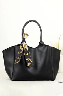 Женская сумка через плечо Monaco большого размера с шарфом BP-4768O BİPANYA, черный