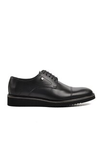 2928 Черные мужские классические туфли из натуральной кожи Fosco