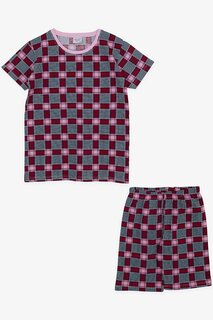 Пижамный комплект с шортами для девочек, разноцветный клетчатый узор (10–14 лет) Breeze, смешанный
