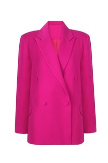 Куртка Oversize из крепа премиум-класса с утепленной подкладкой цвета фуксии WHENEVER COMPANY