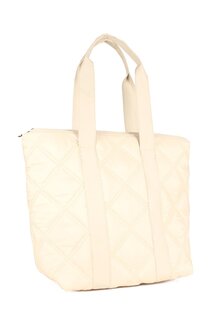 Женская сумка через плечо и на руку из ткани парашютного размера для мам (10610) Luwwe Bags, крем