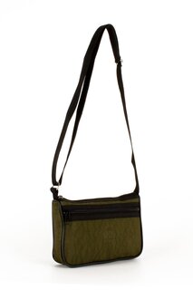 Женская сумка через плечо и через плечо из мятой ткани в спортивном стиле с двумя отделениями (20727) Luwwe Bags, хаки