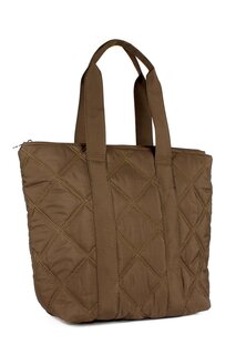 Женская сумка через плечо и на руку из ткани парашютного размера для мам (10610) Luwwe Bags, бежево-коричневый