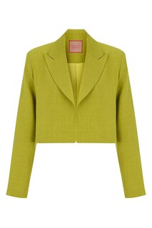 Укороченная льняная куртка маслянисто-зеленого цвета WHENEVER COMPANY