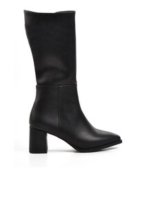 343071 Черные женские ботинки с флисовой подкладкой Ayakmod