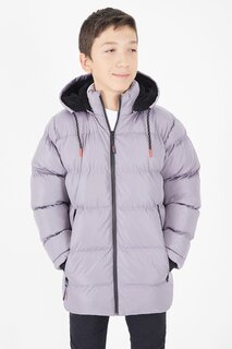 Куртка-пуховик для мальчика Plain Pattern Серая 15676 Bilen Kids