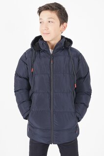 Куртка-пуховик для мальчика Plain Pattern Navy Blue 15674 Bilen Kids