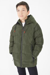 Куртка-пуховик для мальчика Plain Pattern Зеленый 15675 Bilen Kids