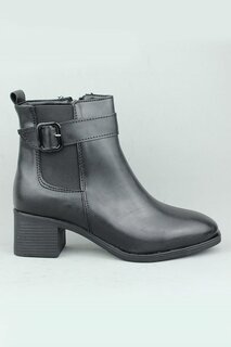 491032 Классические зимние ботинки на каблуке с боковой молнией Punto, черный