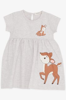 Платье для девочки Cute Gazelle с принтом бежевый меланж (1,5-5 лет) Breeze
