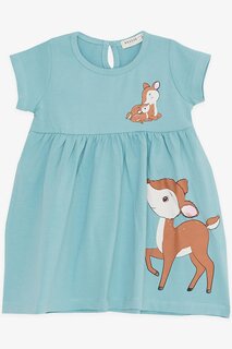 Платье для девочки Cute Gazelle с принтом мятно-зеленого цвета (1,5–5 лет) Breeze