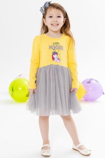 Платье для девочки с принтом единорога желтое (1,5-3 года) Breeze