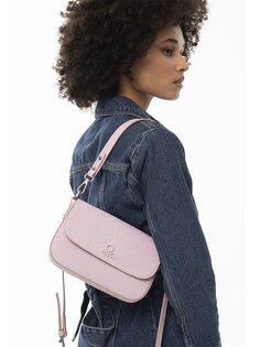 Женская сумка через плечо с кожаным принтом BENETTON, розовый