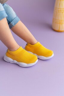 Ультралегкая стелька из пены с эффектом памяти. Детская трикотажная спортивная обувь Yellow-M-1002. First Step